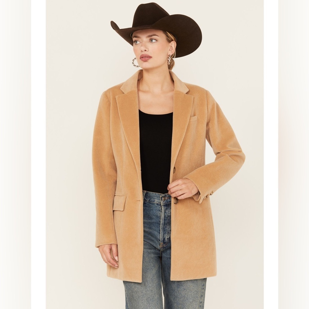 Tasha Polizzi Collection Karmela camel color western blazer Size Large New